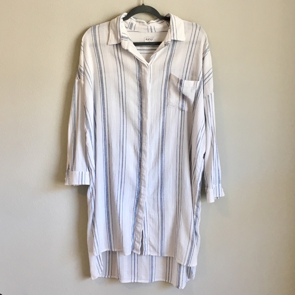 Esby Apparel Stripe Shirtdress Size M